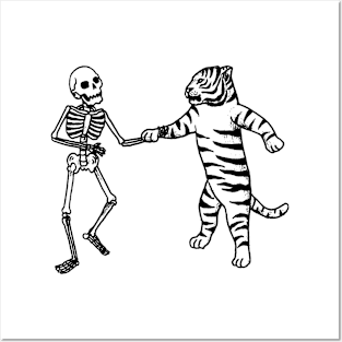 Skeleton Tiger dance Posters and Art